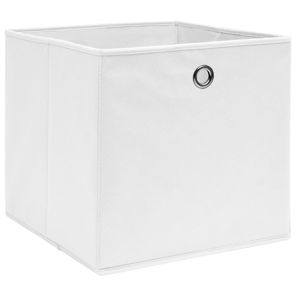 Úložné boxy Vidaxl 10 ks 28x28x28 cm Netkaná látka bílá