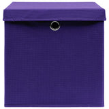 Úložné boxy Vidaxl s víkem 4 ks 28x28x28 cm fialová