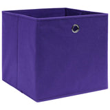 Úložné boxy Vidaxl 10 ks 28x28x28 cm Netkaná látka fialová