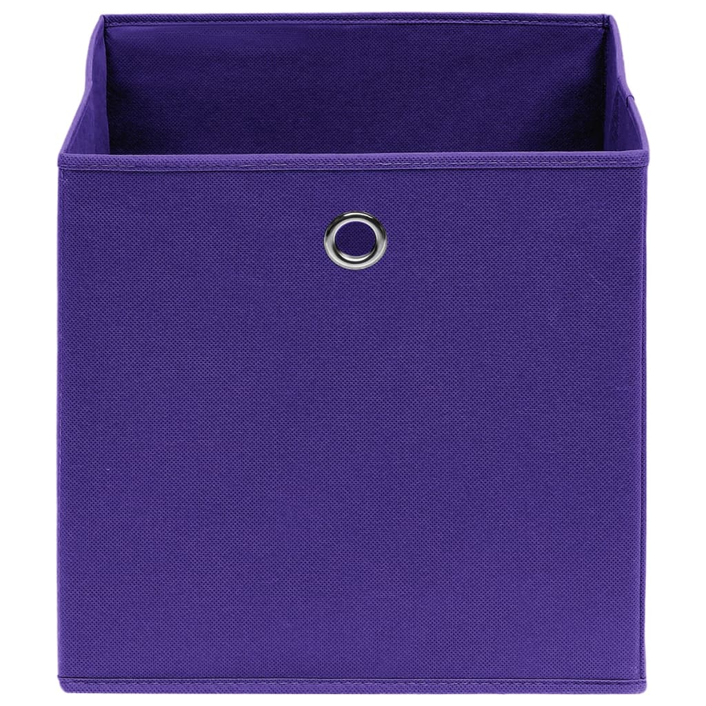Úložné boxy Vidaxl 10 ks 28x28x28 cm Netkaná látka fialová