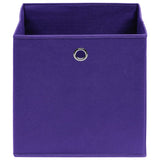 Úložné boxy Vidaxl 10 ks 28x28x28 cm Netkaná látka fialová