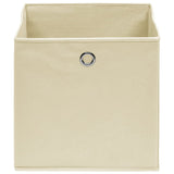 Úložné boxy Vidaxl 10 ks 28x28x28 cm Netkaná látka crème -colored