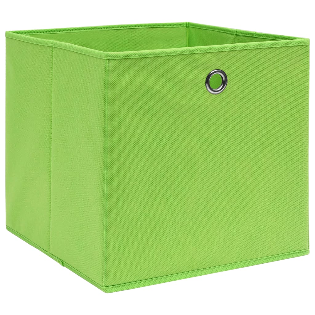 VIDAXL -Speicherboxen 4 PCs 28x28x28 cm Nicht gewohntes Gewebe Grün grün