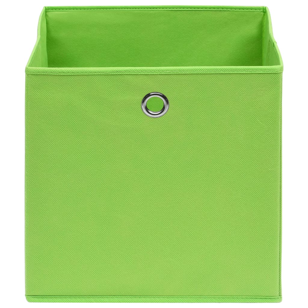 VIDAXL -Speicherboxen 4 PCs 28x28x28 cm Nicht gewohntes Gewebe Grün grün