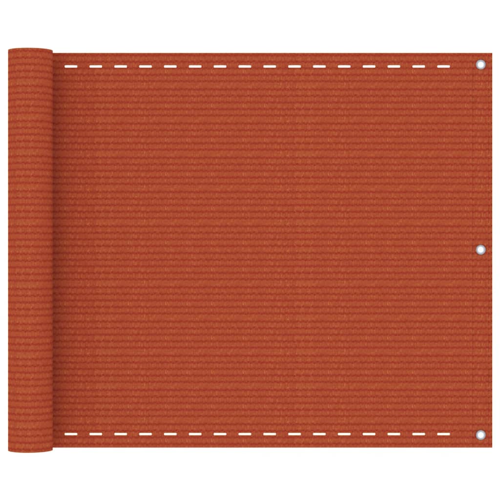 Obrazovka balkonu Vidaxl 75x400 cm hdpe oranje