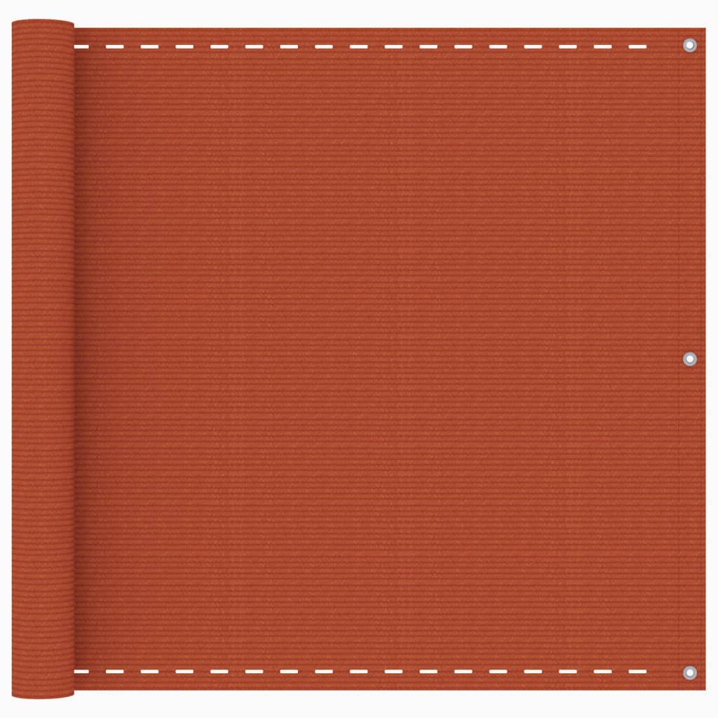 Obrazovka balkonu Vidaxl 90x400 cm hdpe oranje