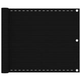 Vidaxl balkonskærm 75x600 cm HDPE sort