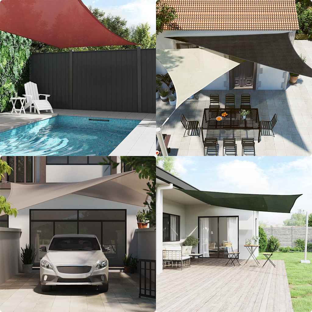 Vidaxl Zonnezeil 160 g m² 4x4x5,8 m hdpe taupe