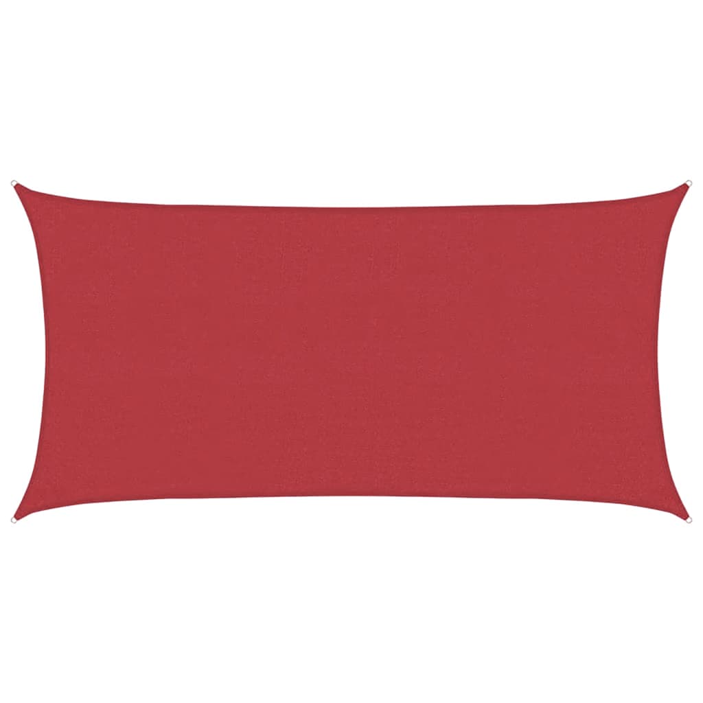 Vidaxl Zonnezeil 160 g m² 4x7 m hdpe rdeča