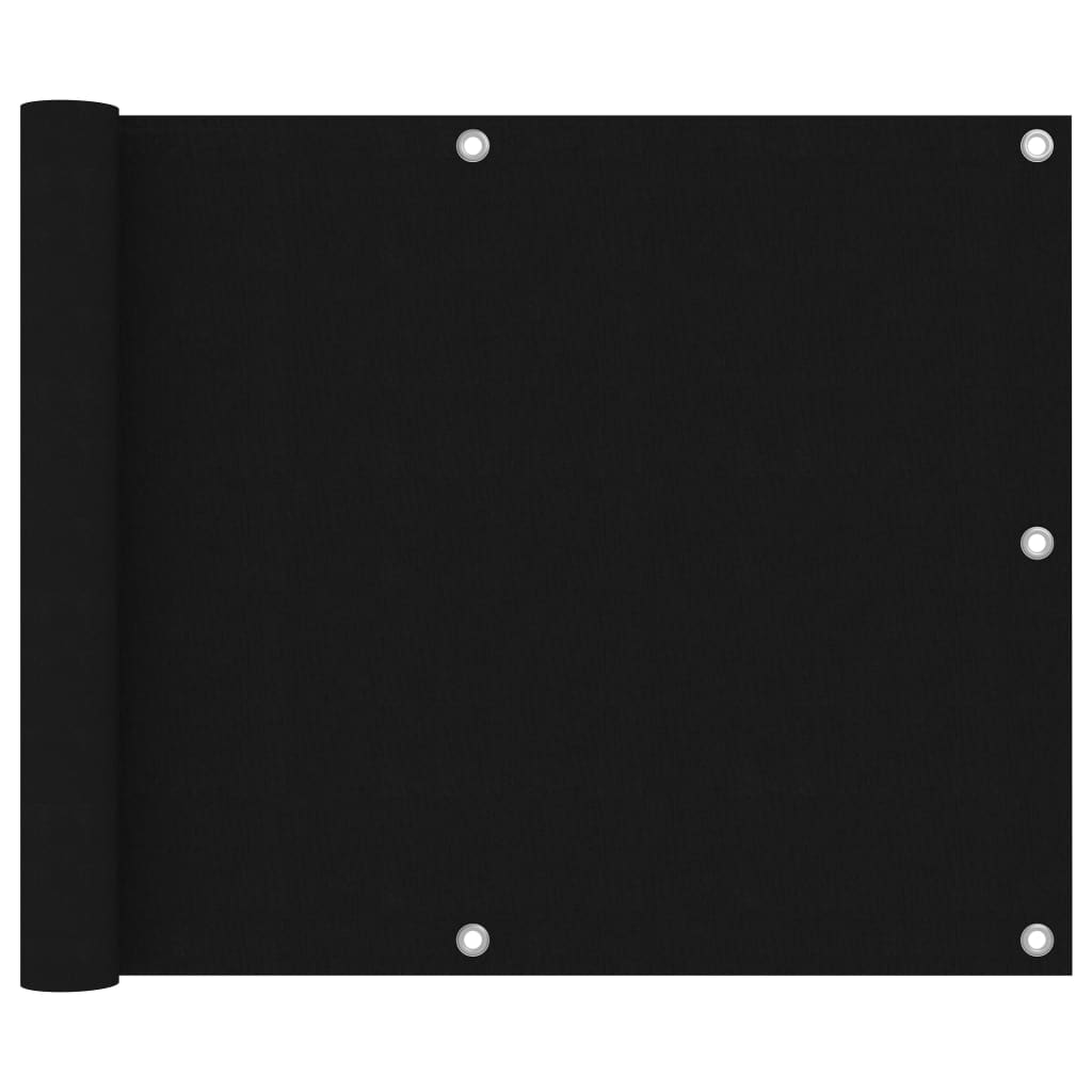 Vidaxl balkonskærm 75x500 cm Oxford stof sort