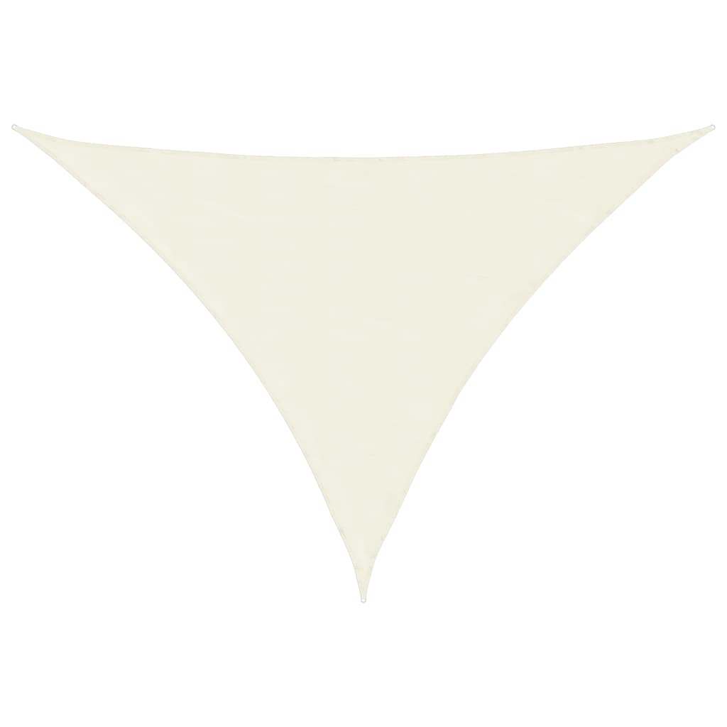 Vidaxl Sun Shade Triangular 3x3x4.24 M Tessuto Oxford Crème colorato