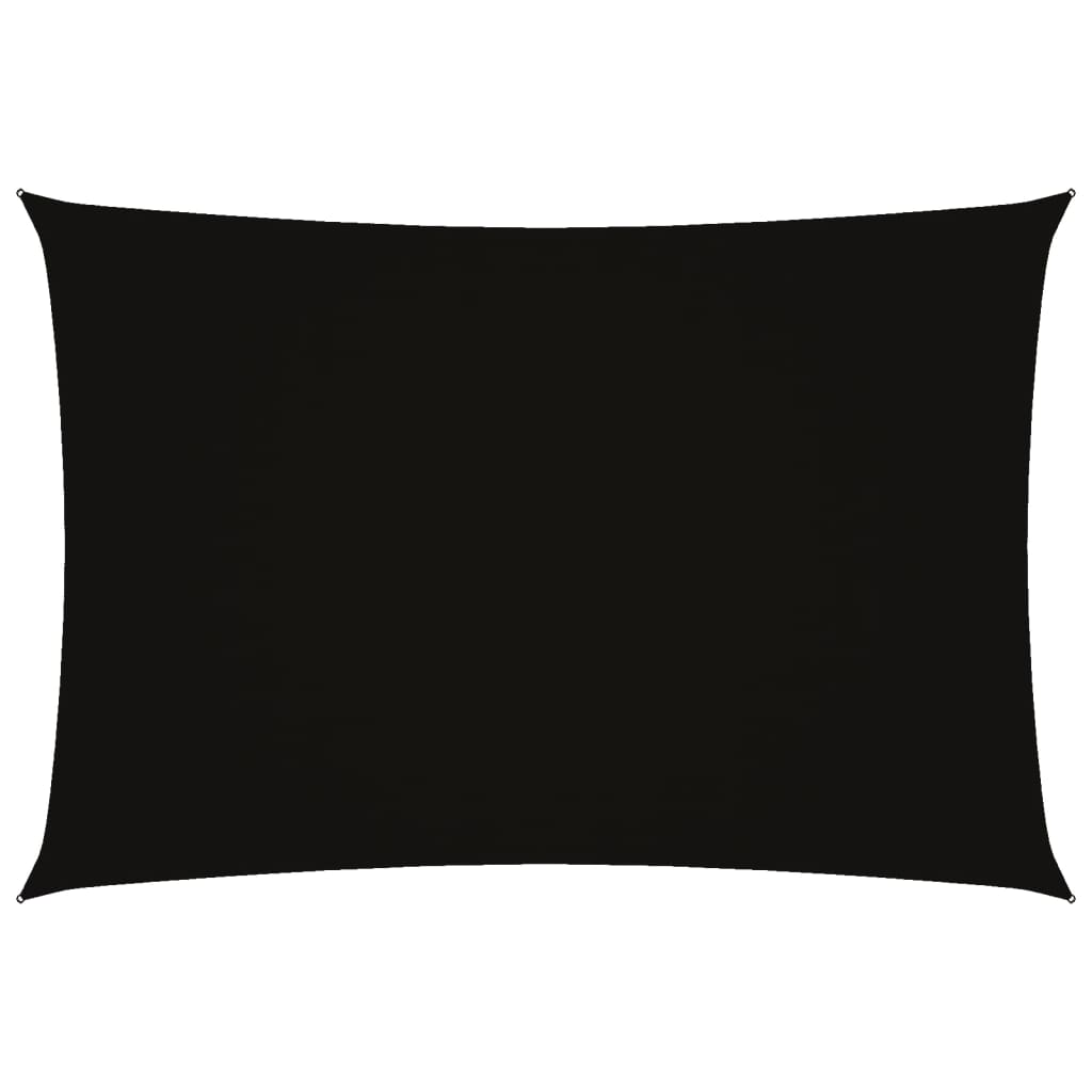 Vidaxl Sun Shade Rectangular 3x5 M Tessuto di Oxford Nero