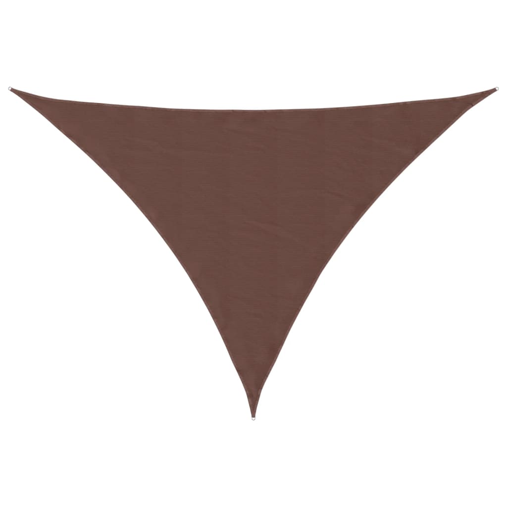 Vidaxl SunShade Triangular 3,5x3,5x4,9 M Oxfordská textilie hnědá