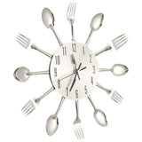 Vidaxl Wall Clock cucchiaio e piega in alluminio da 31 cm colorato in alluminio