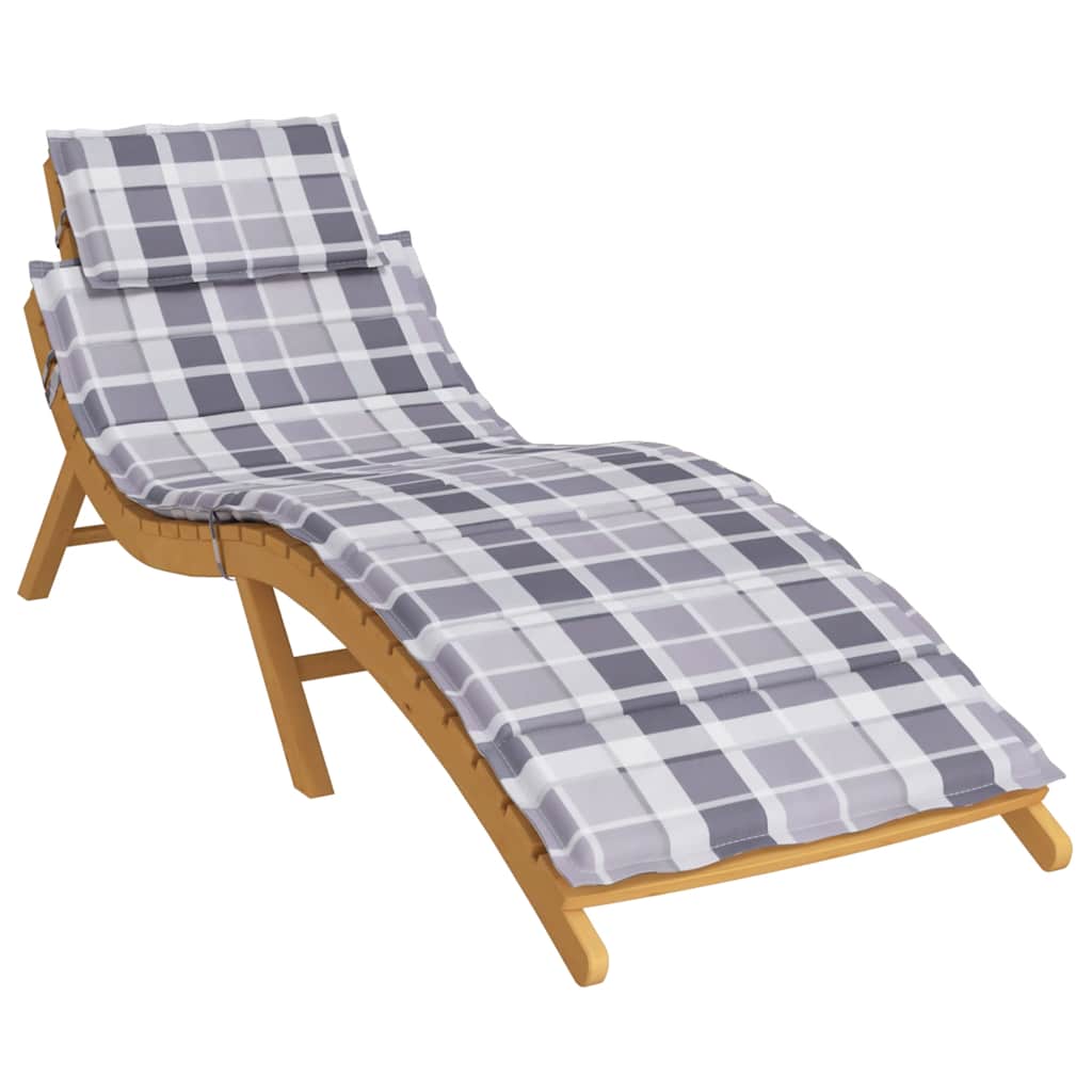 Vidaxl Lounger polštář 186x58x3 cm Oxford Fabric Diamond vzorec šedý