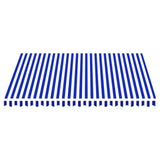Vidaxl vervangingsdoek voor luifel 4x3,5 m blauw en wit