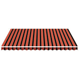 Tissu de remplacement Vidaxl pour Luifel 4,5x3,5 m orange et marron