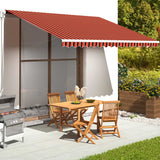 Tissu de remplacement Vidaxl pour Luifel 4,5x3,5 m orange et marron