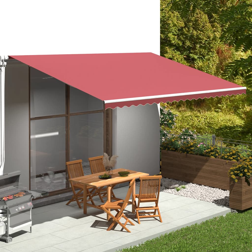 Tissu de remplacement de Vidaxl pour Luifel 5x3,5 M Bordeaux rouge