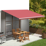 Tissu de remplacement de Vidaxl pour Luifel 5x3,5 M Bordeaux rouge
