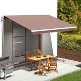 Tissu de remplacement de Vidaxl pour Luifel 4,5x3,5 m brun