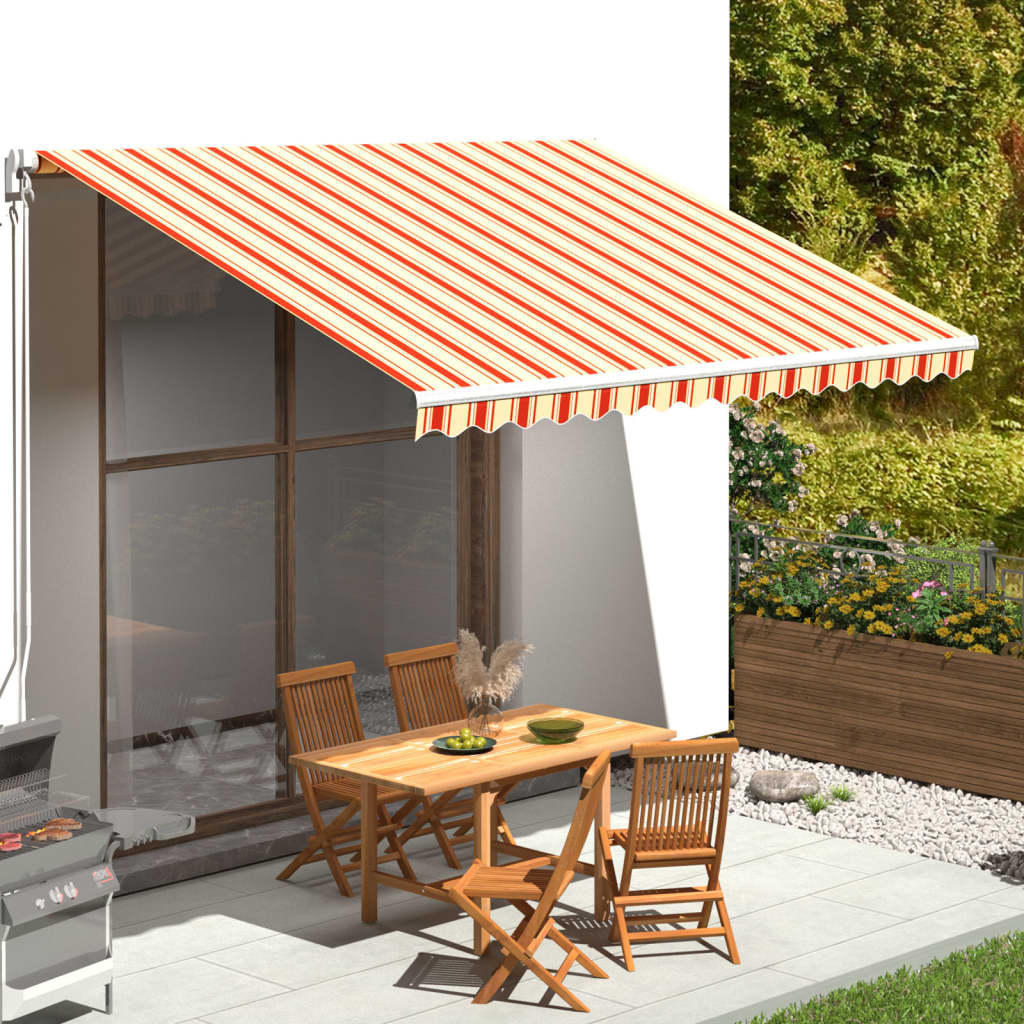 Vidaxl nadomestna krpa za Luifel 4x3,5 m rumena in oranžna