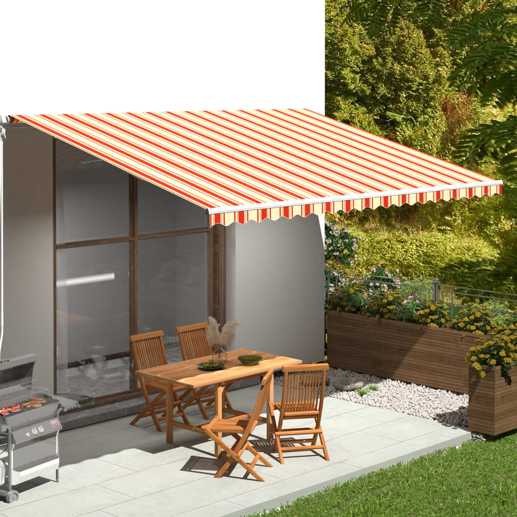 Tissu de remplacement de Vidaxl pour Luifel 5x3,5 m jaune et orange