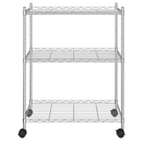 Vidaxl storage rack with wheels 3-layer 150 kg 60x35x81 cm chrome-colored