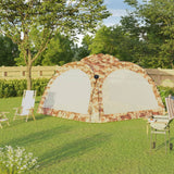 Vidaxl Party tent with LED and 4 side walls 3.6x3.6x2.3 m camouflage