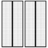 Vidaxl Insekt Dörrgardiner 2 st magnet 210x90 cm svart