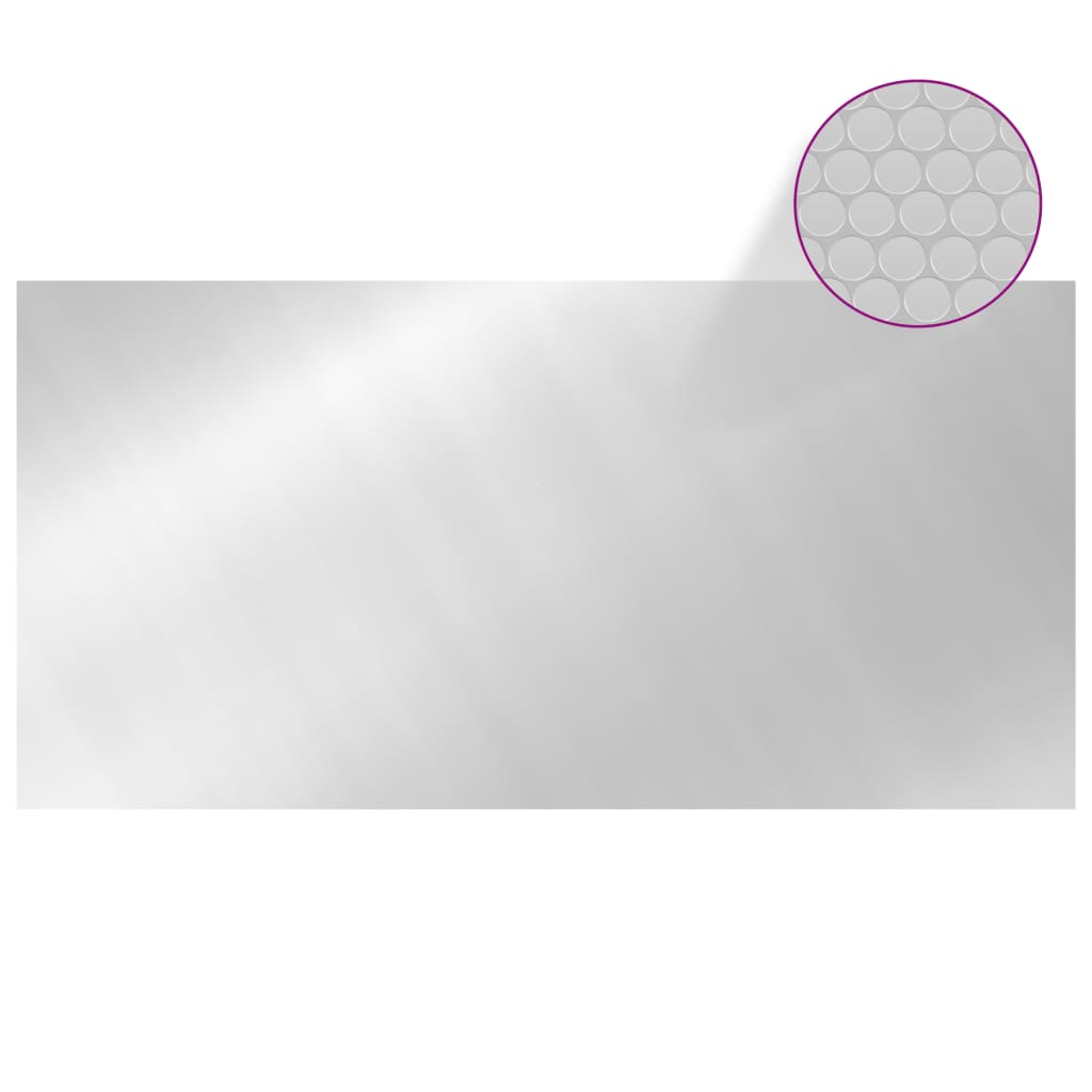 Couvercle de piscine vidaxl 549x274 cm PE argent coloré