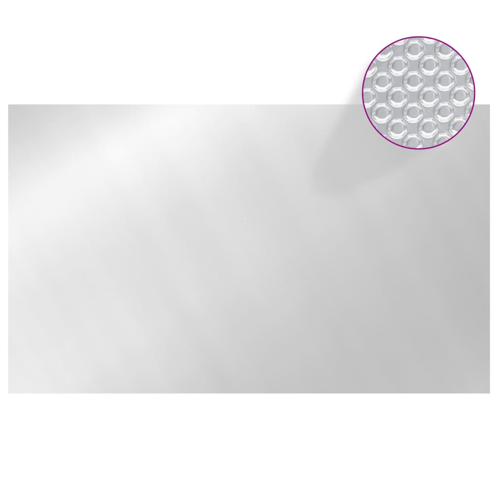VIDAXL -Poolabdeckung rechteckig 500 x 300 cm PE Silberfarbe