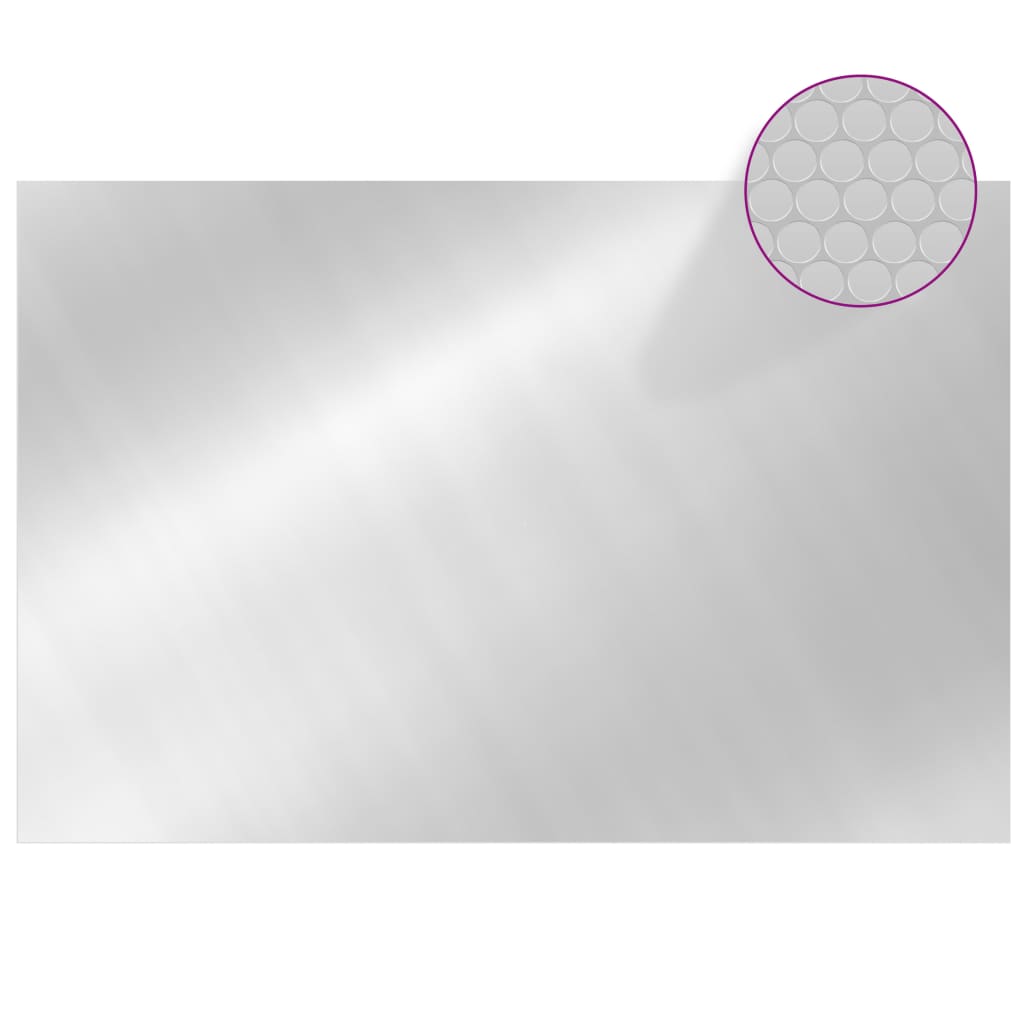 Vidaxl pool cover rectangular 600x400 cm PE silver colored