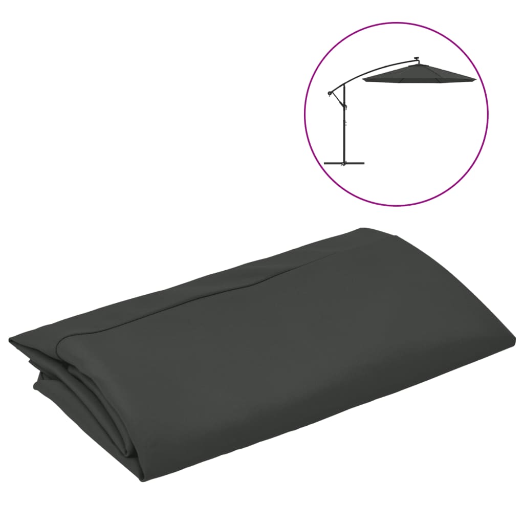 Vidaxl replacement cloth for floating parasol 300 cm anthracite -colored