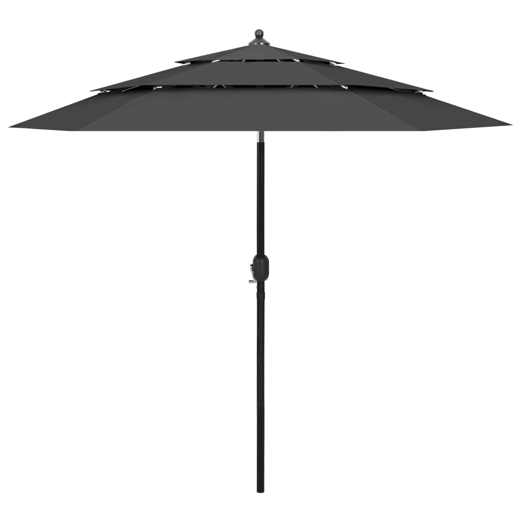 Vidaxl Parasol 3-layer with aluminum pole 2.5 m anthracite-colored