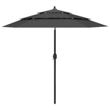 Vidaxl Parasol 3-layer with aluminum pole 2.5 m anthracite-colored