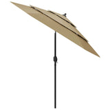 Vidaxl Parasol 3-layer with aluminum pole 2.5 m Taupe