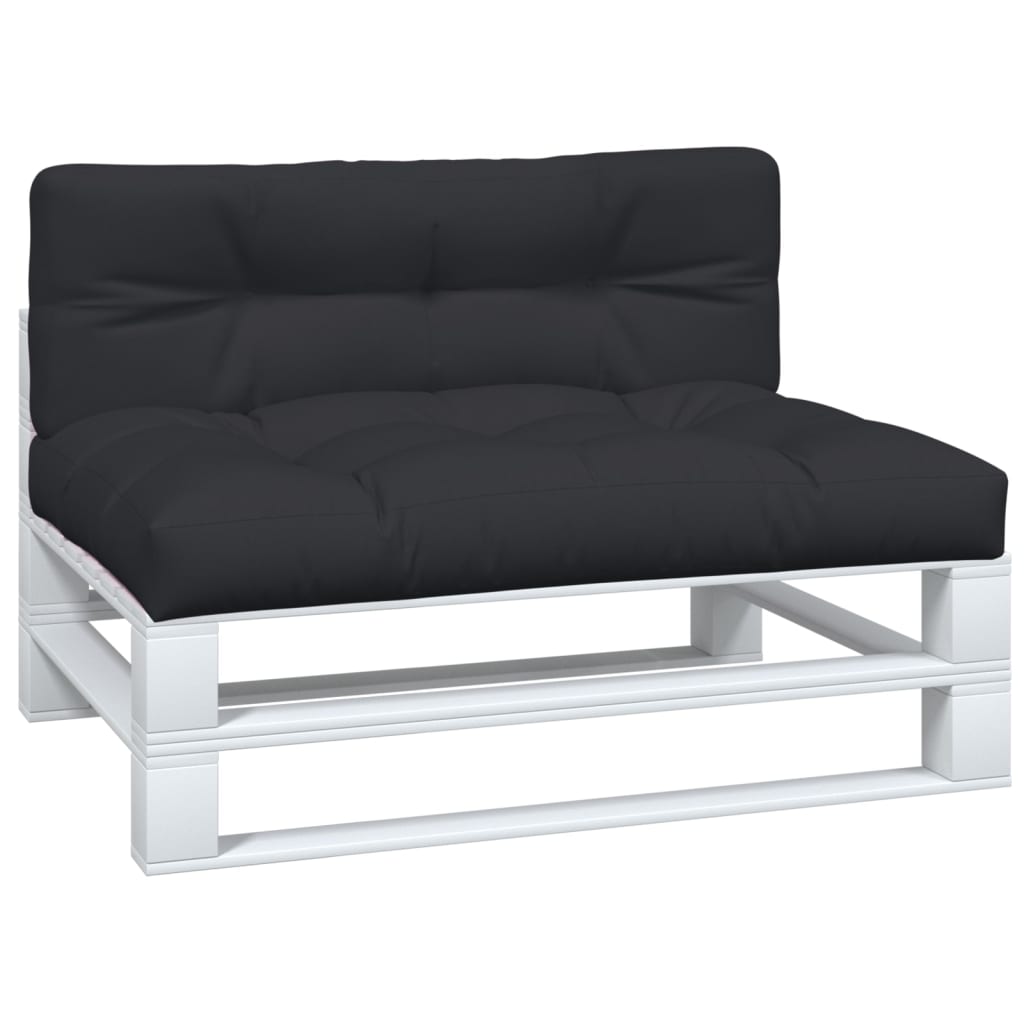 Vidaxl palle puder 2 st stof sort sort