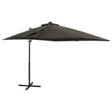 Vidaxl Floating parasol with pole and LED lighting 250 cm anthracite color