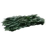 Balkon zaslon Vidaxl s temno zelenimi listi 600x100 cm