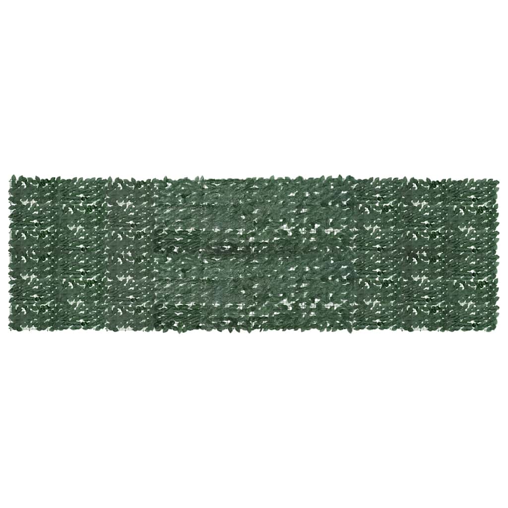 Écran de balcon Vidaxl avec feuilles vert foncé 500x150 cm