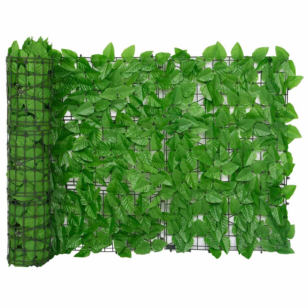 Obrazovka balkonu Vidaxl se zelenými listy 400x75 cm