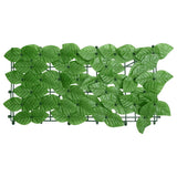 Balkon zaslon Vidaxl z zelenimi listi 400x100 cm