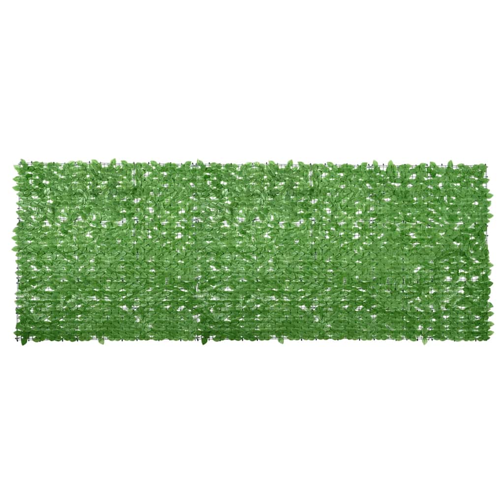 Balkon zaslon Vidaxl z zelenimi listi 400x150 cm