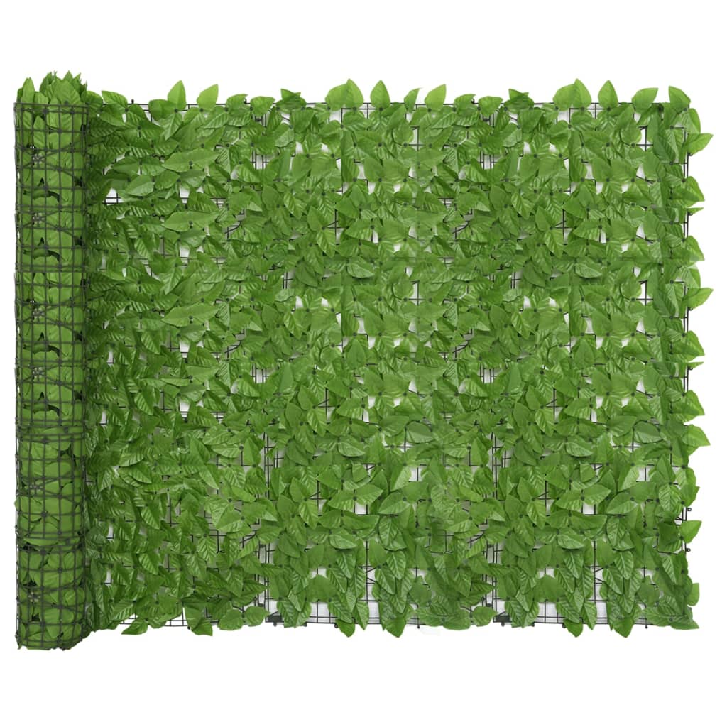 Pantalla de balcón Vidaxl con hojas verdes 400x150 cm