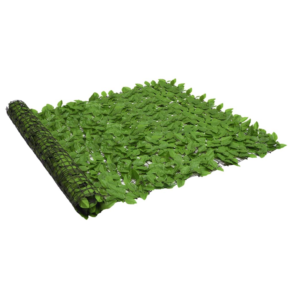 Pantalla de balcón Vidaxl con hojas verdes 400x150 cm