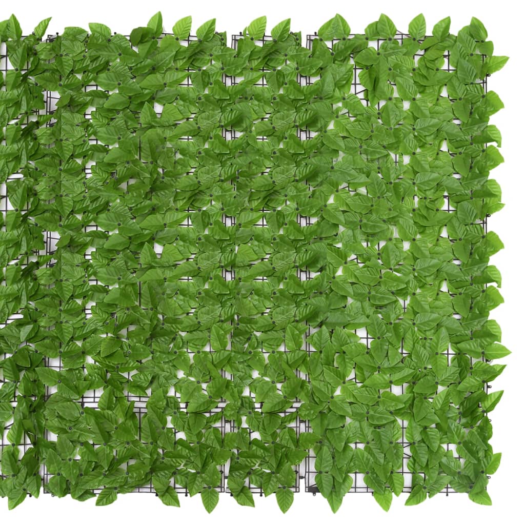 Pantalla de balcón Vidaxl con hojas verdes 400x150 cm