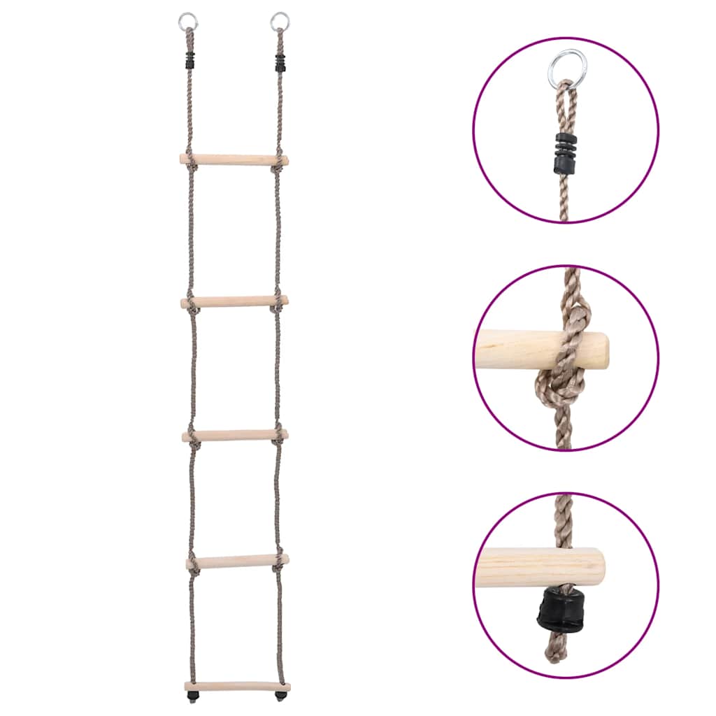 Vidaxl ladder with 5 sports 210 cm Solid pine