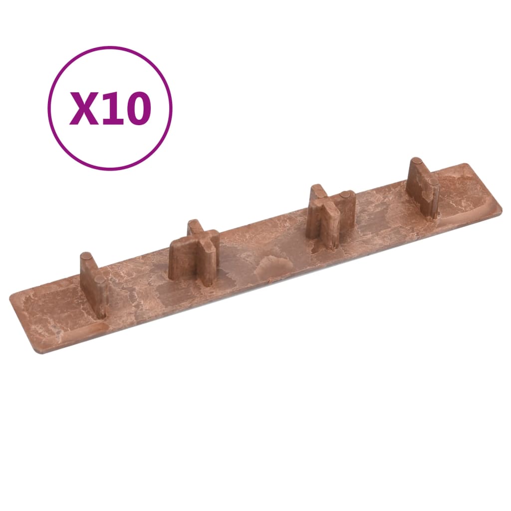 Vidaxl Terrassenabdeckungskappe 10 St Kunststoffbraun