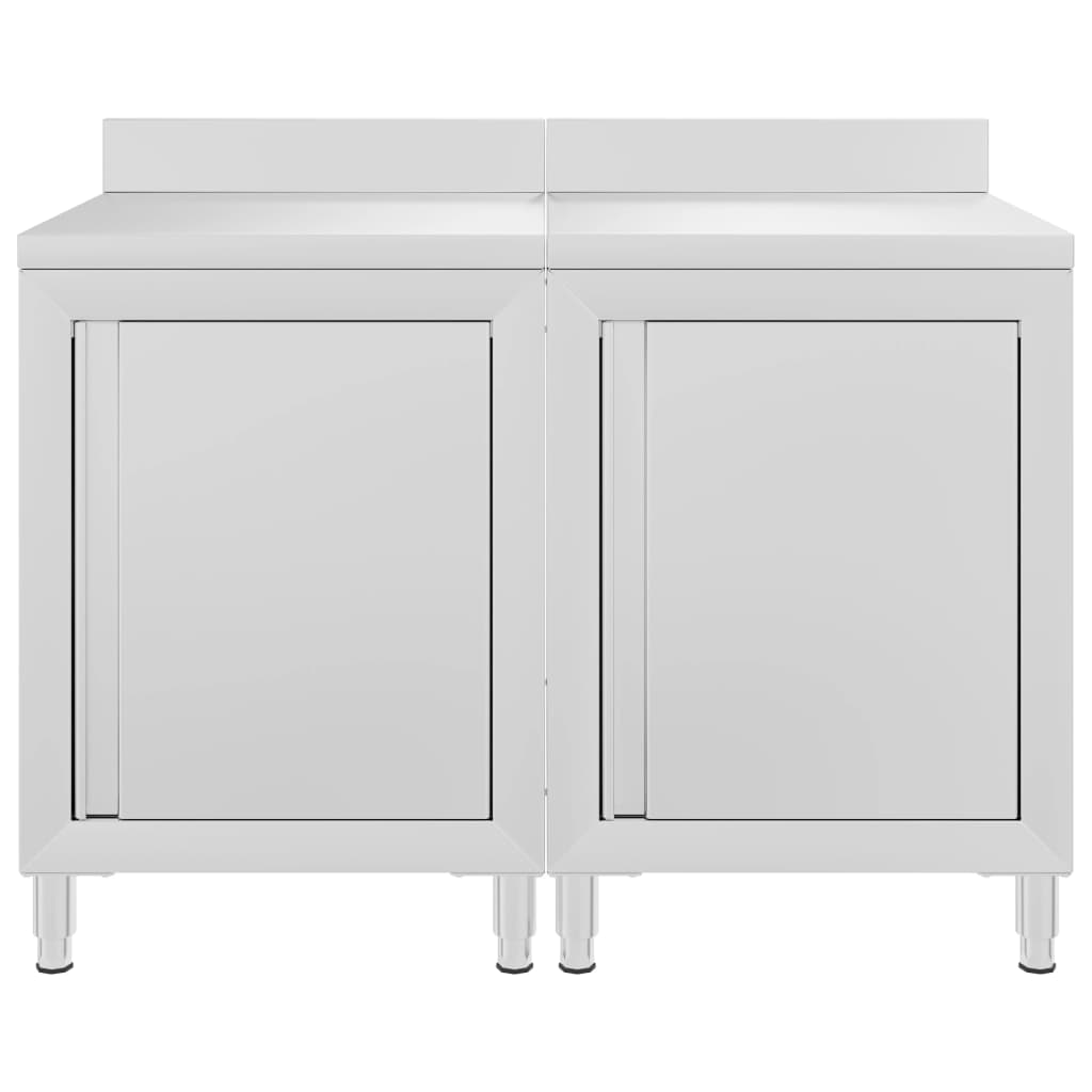 Vidaxl Worktafel Cabinet Commercial 120x60x96 cm nerezová ocel